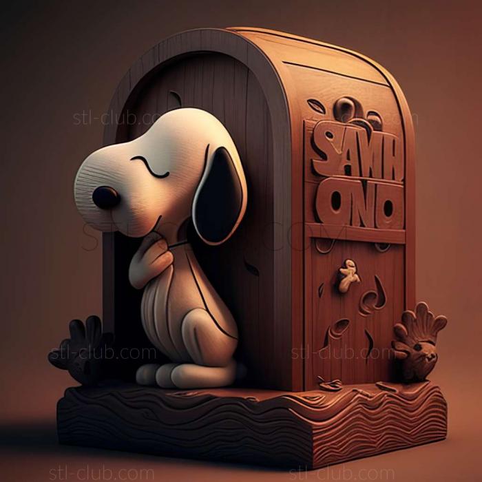 3D мадэль Снупи — персонаж комиксов Peanuts. (STL)